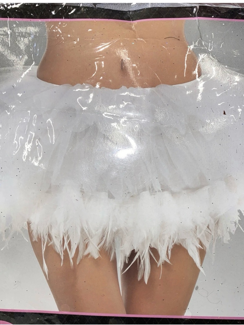 Amscan White Feather Tulle Mini Skirt